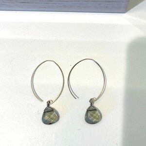 Grey drop earrings
